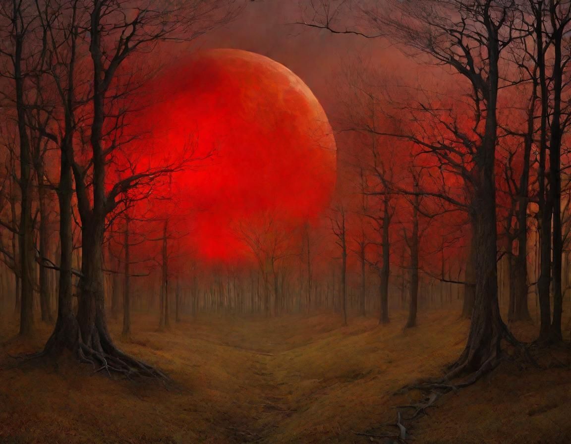 Blood moon rising