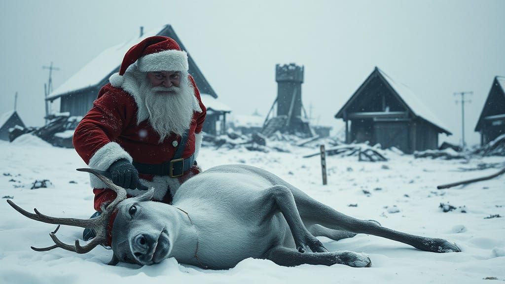 Battle Hardened Santa in Post Apocalyptic Winter