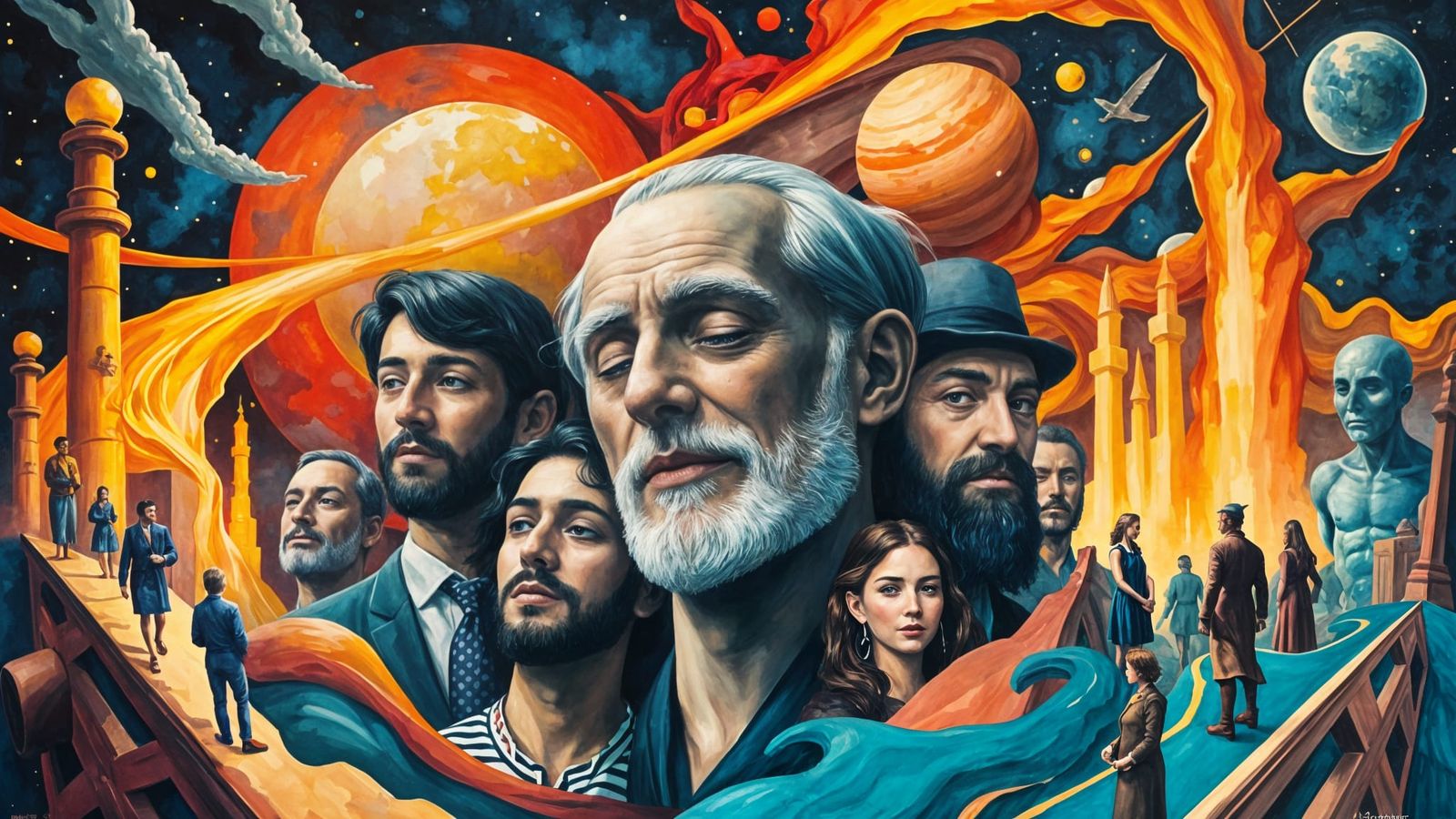 Vibrant Gouache Illustration of Social Revolution