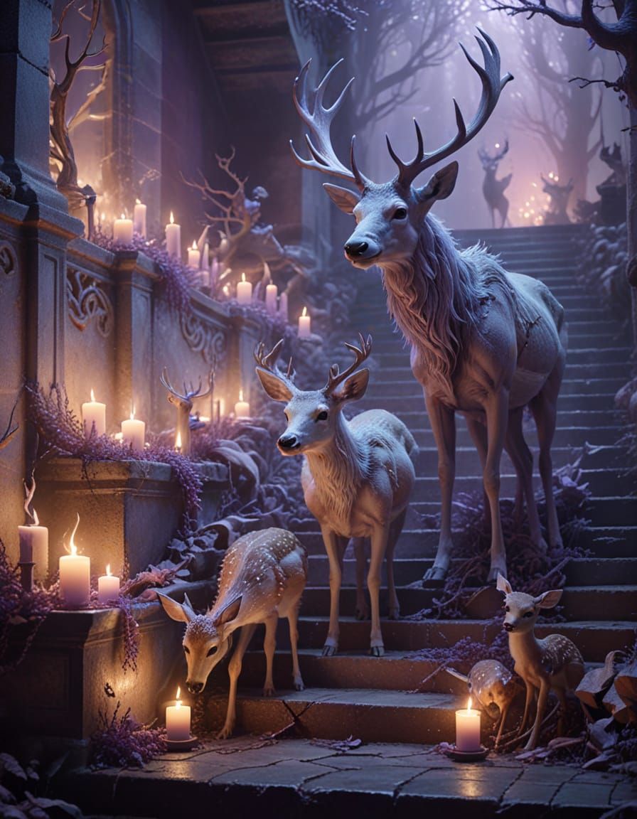 Surreal Ghost in Labyrinth of Deer