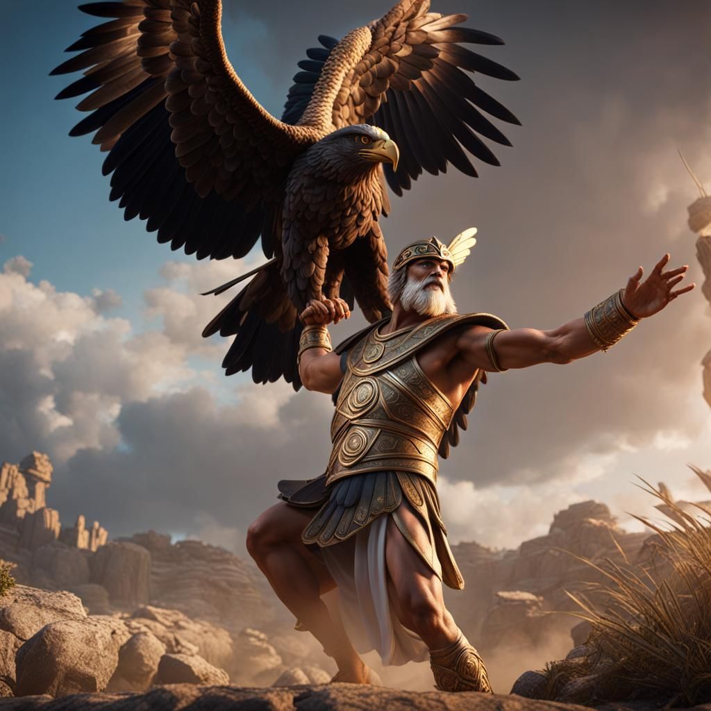 Ancient Greek Man Attacked by Eagle: 3D Game Cinematic