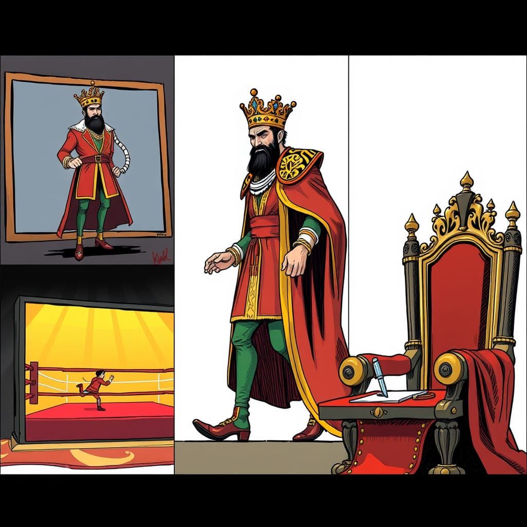 Regal Figure Transitions from Screen to Throne