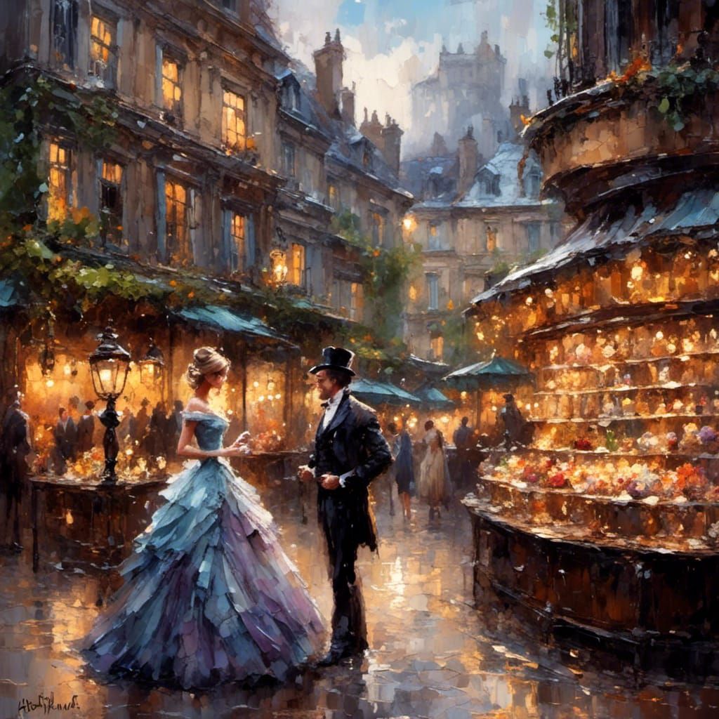 <lora:Oil and Glory:1.0> GORGEOUS aristocrat, dress shopping, elegant BOUTIQUE, expressive brushstrokes, MASTERPIECE, Jo...