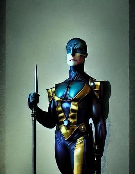 Superhero in Cinematic Digital Art Style