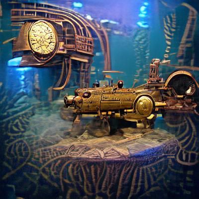 Steampunk Submarine from 20,000 Leagues Under the Sea