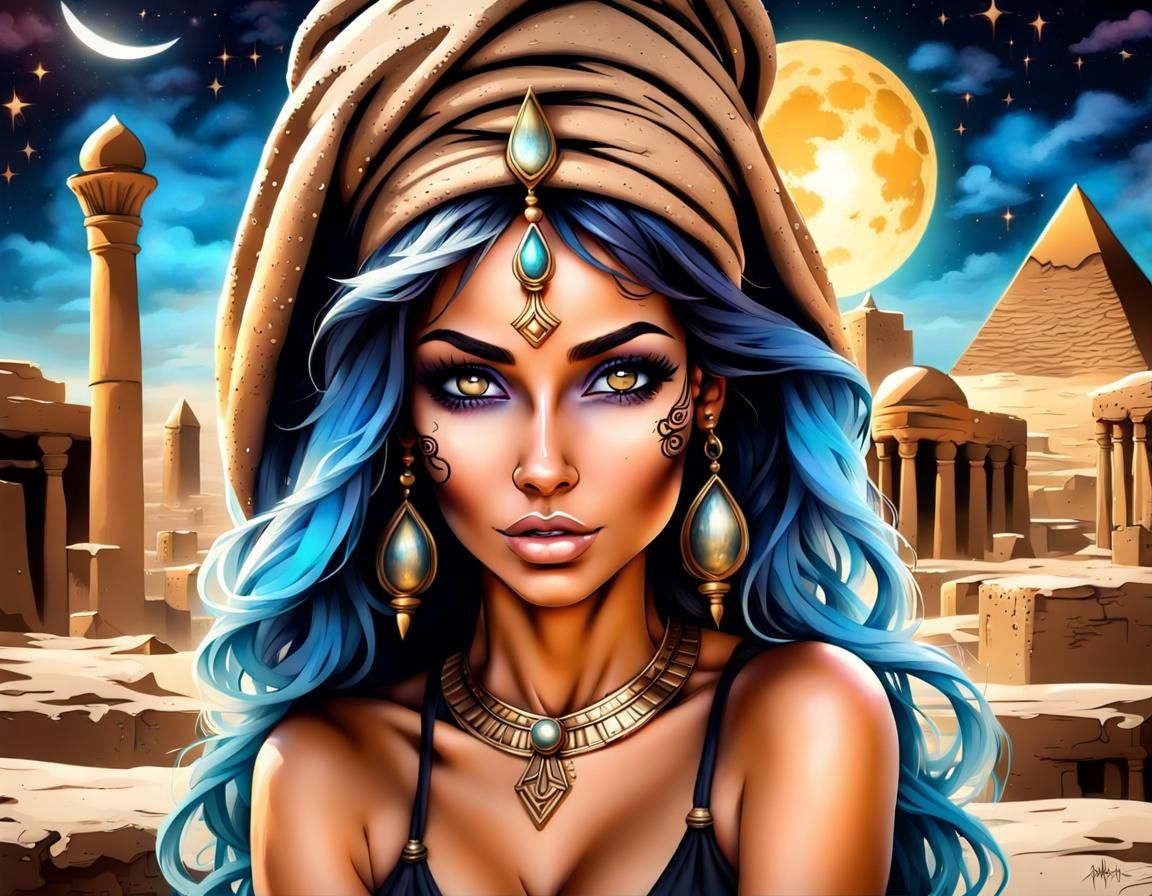 Beautiful Genie In The Lamp