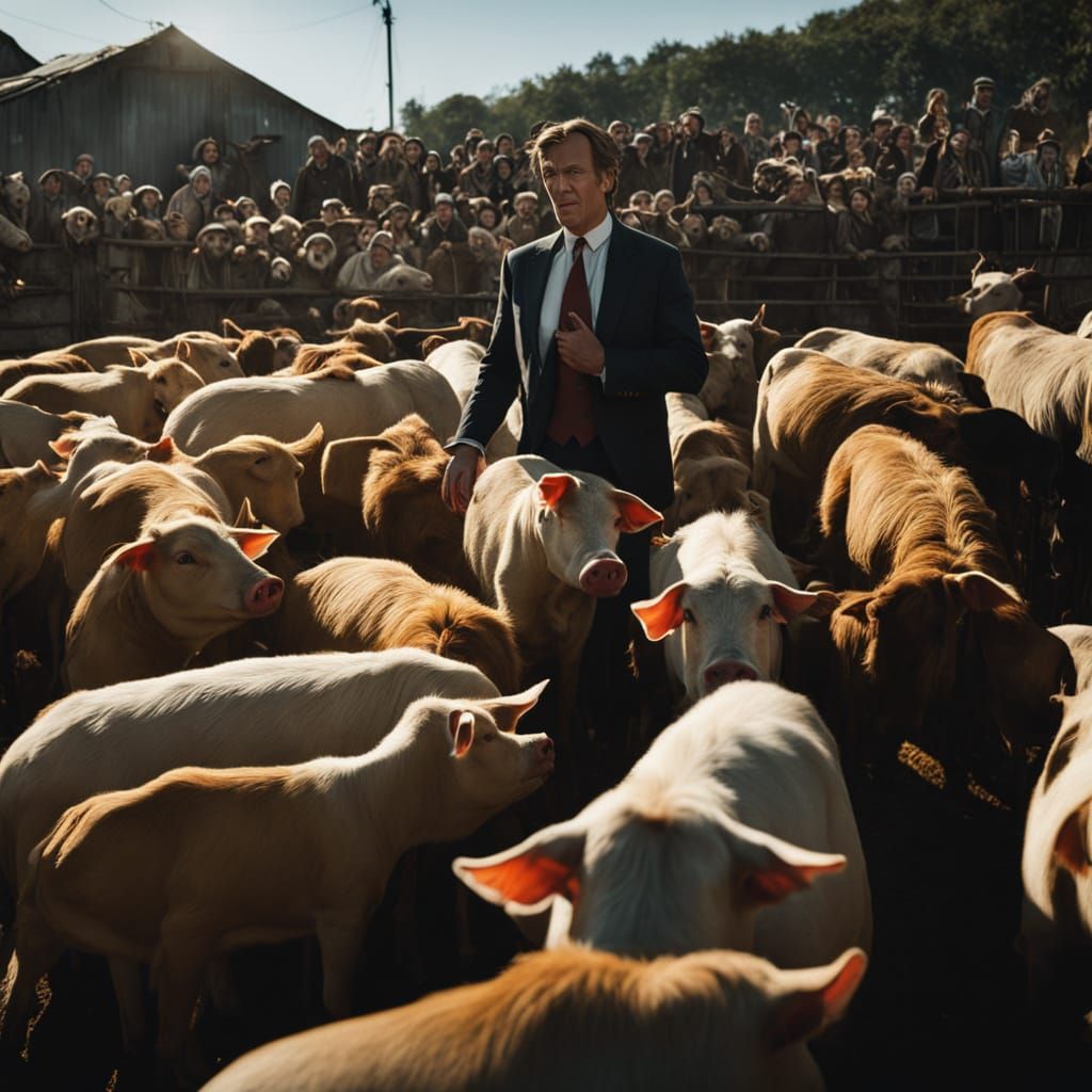 Politician in a Dark, Cinematic Rally Scene