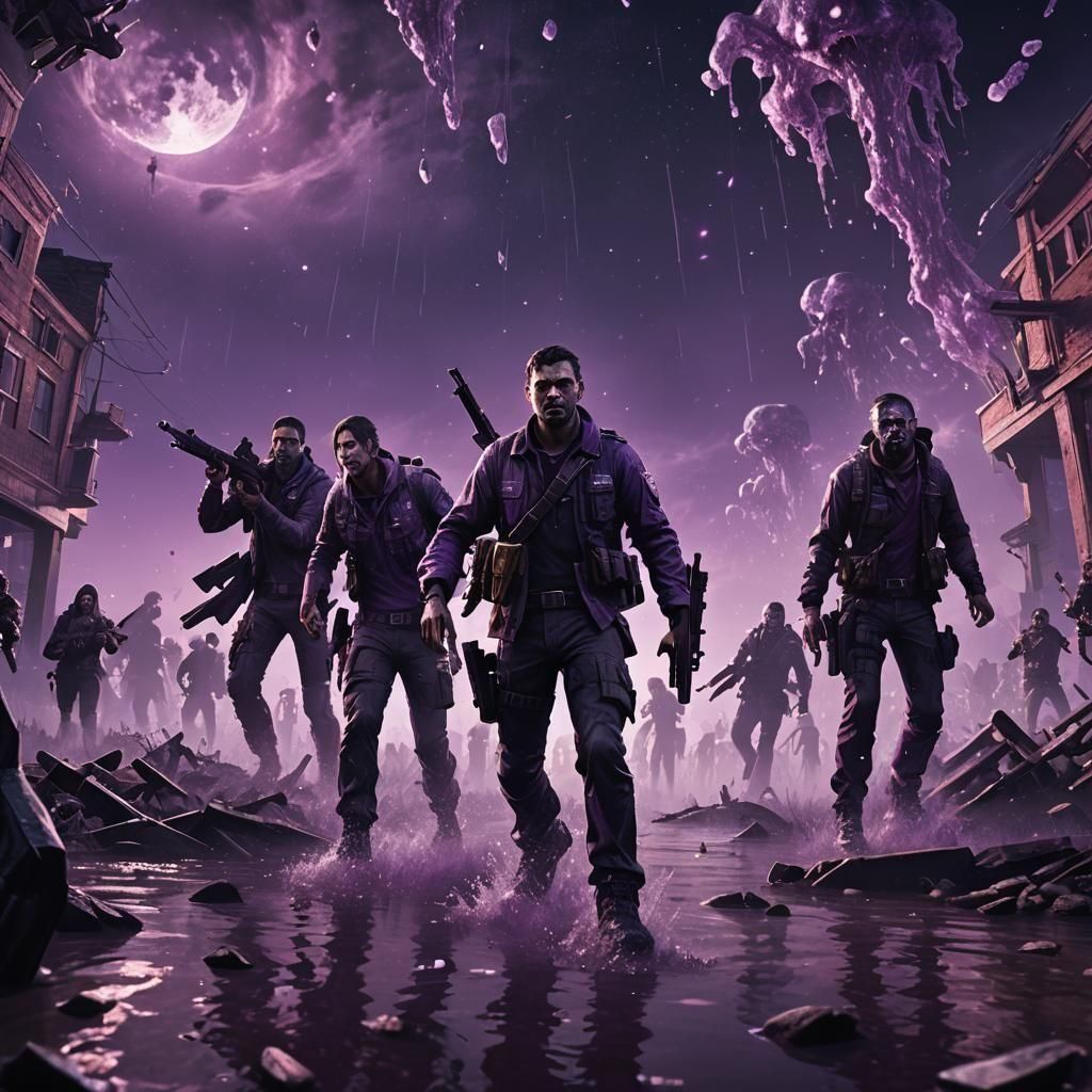 Call of Duty Zombies: Russian Town Under Purple Galaxy