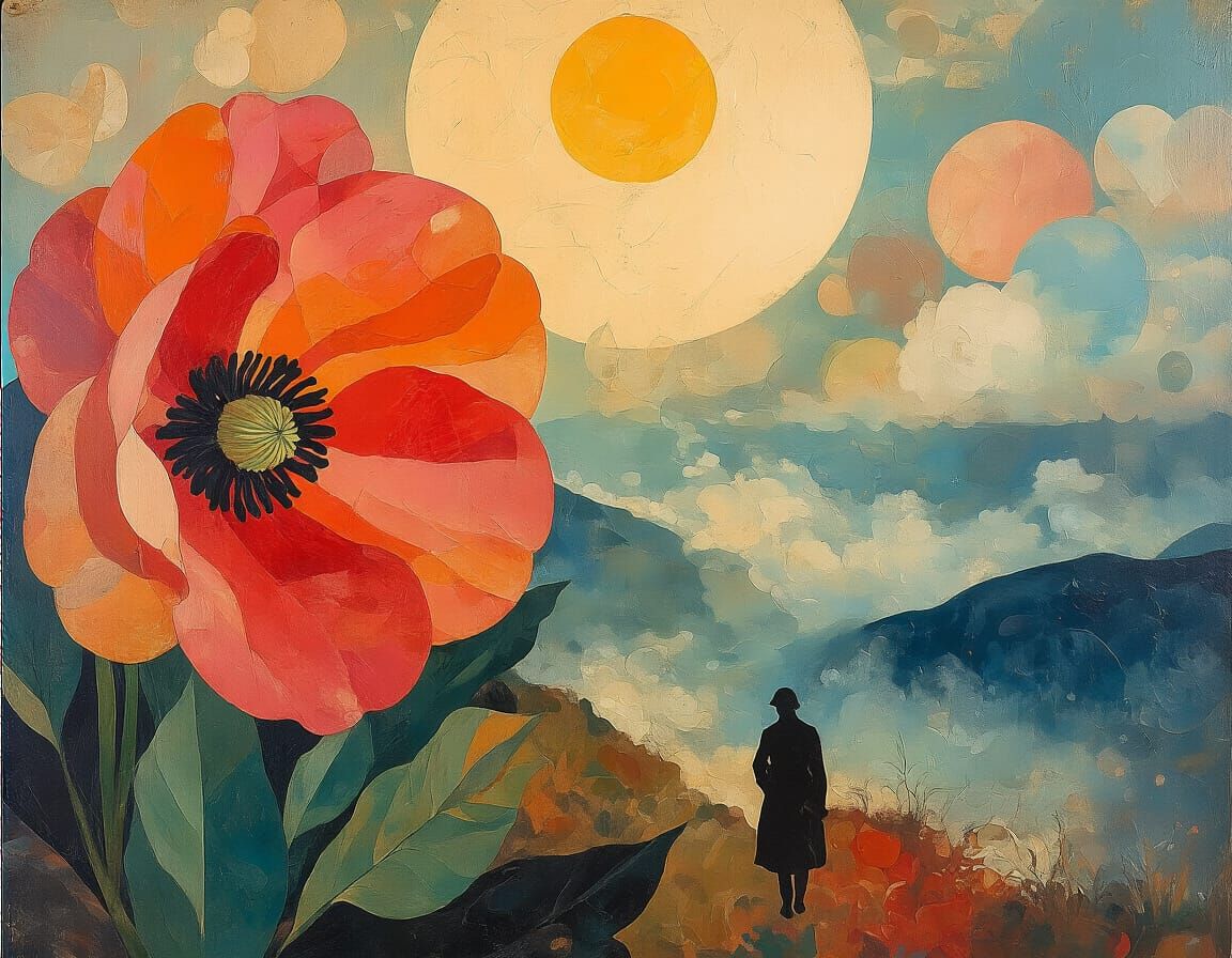 Vivid Floral Abstract Masterpiece in Ethereal Light