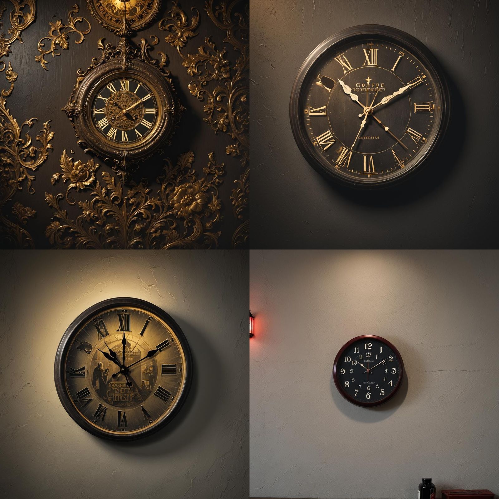 Eerie Coffee Shop Clock at 2 AM