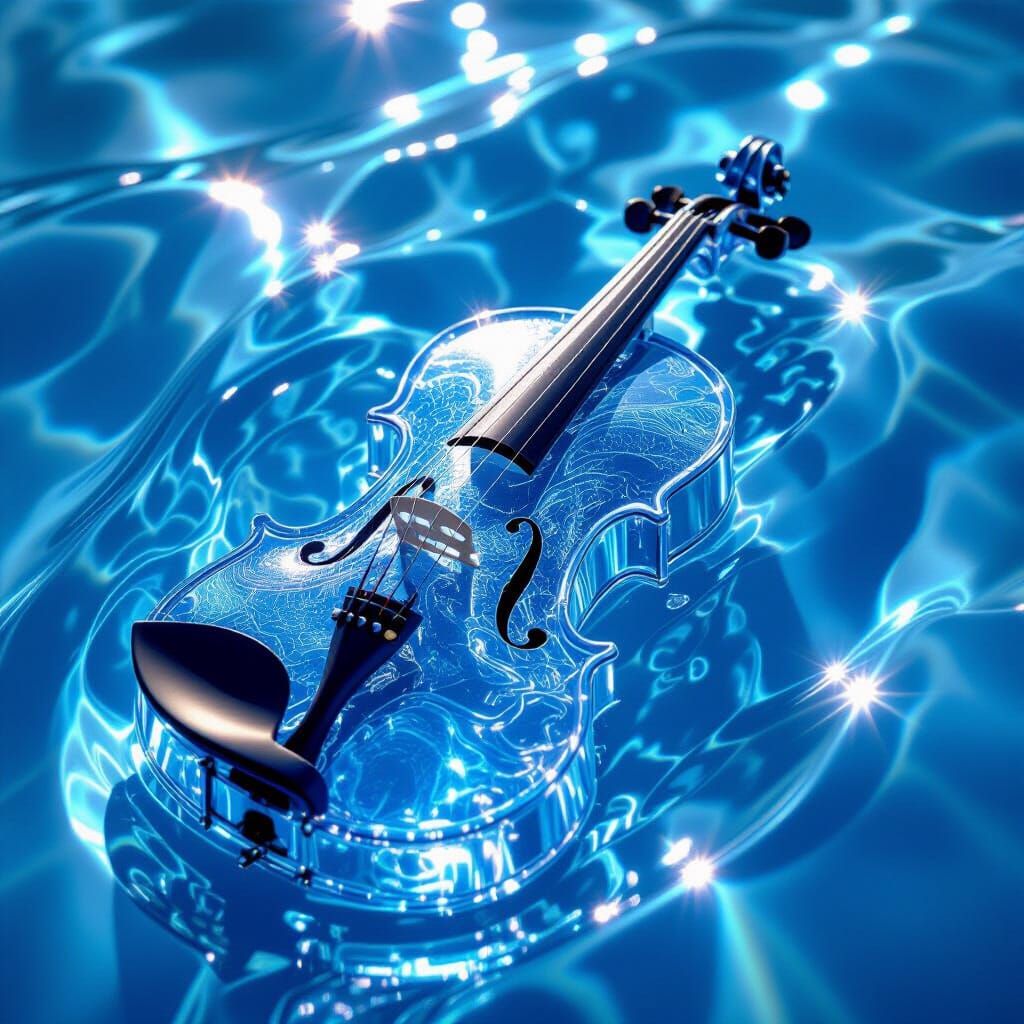 Water Violin: Surreal Fluid Sculpture