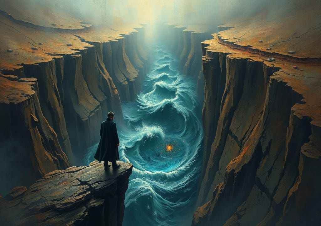 Existential Contemplation at the Abyss: Surrealist Painting