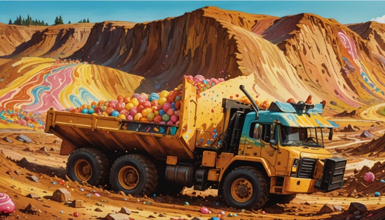 Candy Truck in Candyland: Comic Book Art