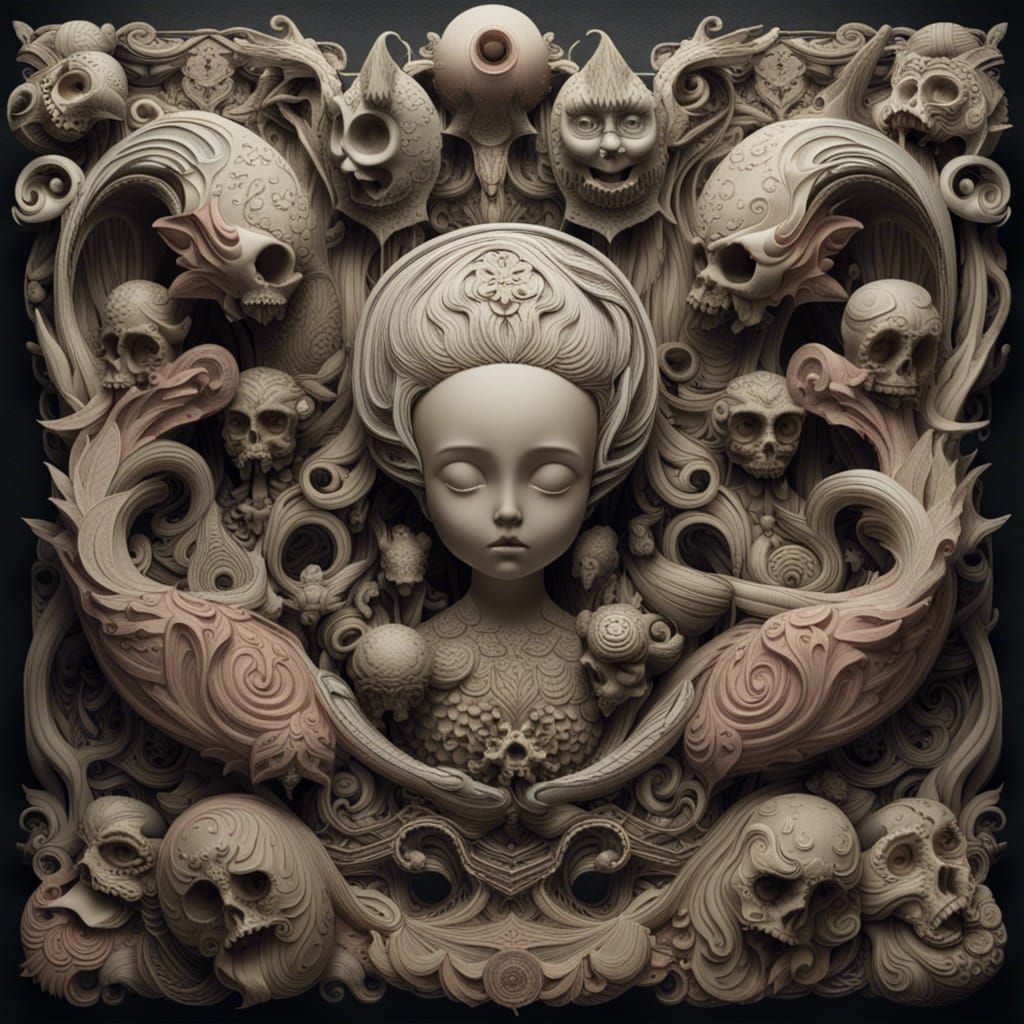 Baroque Matte Painting: Enigmatic Depths of the Soul