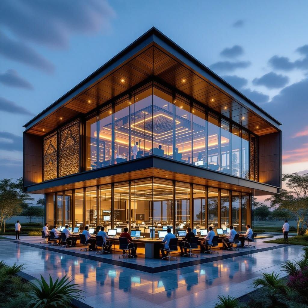 Afrofuturistic AI Research Facility in Dar es Salaam