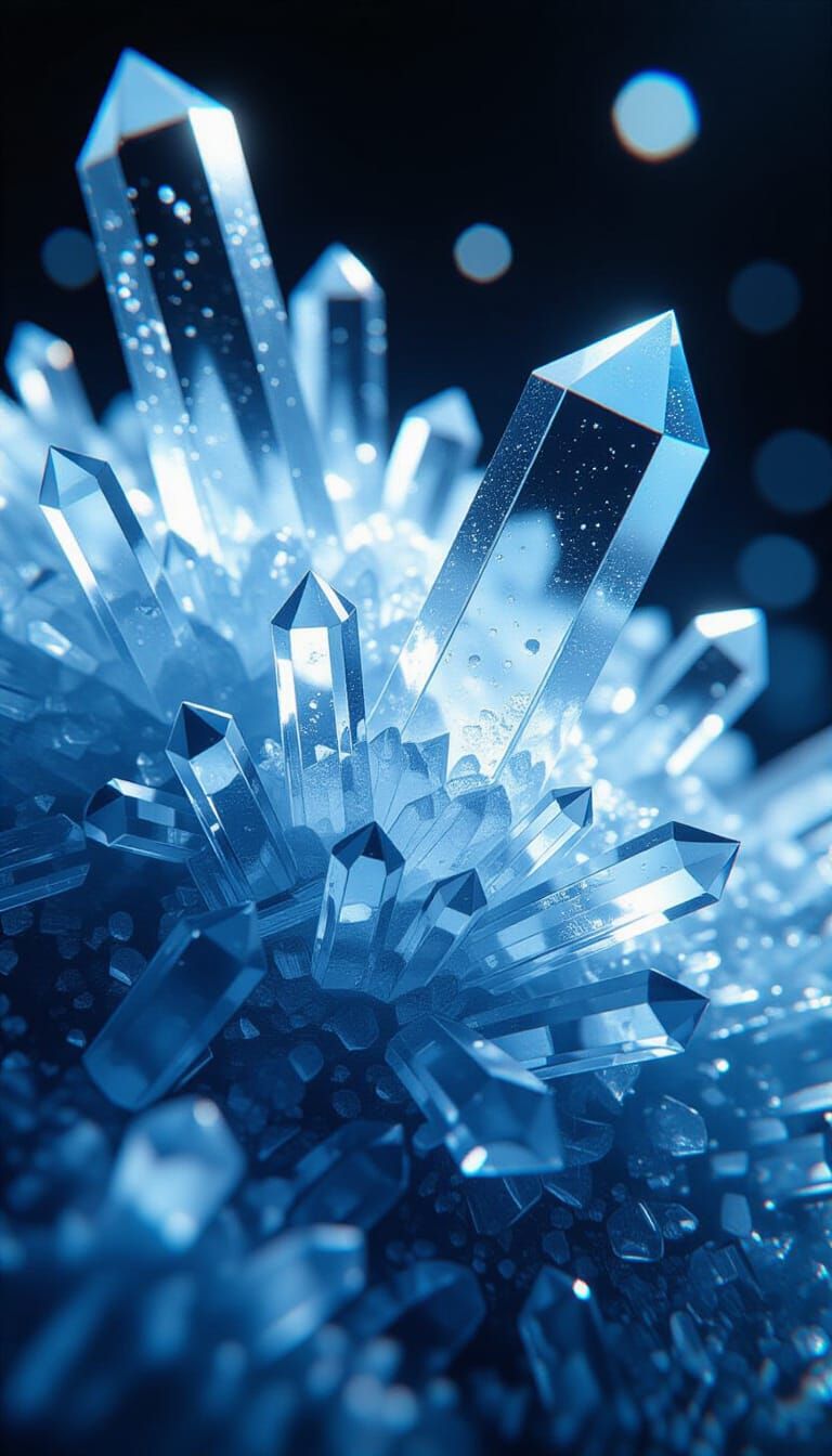 Fentanyl Hydrochloride Crystals Hyperrealistic Macro View