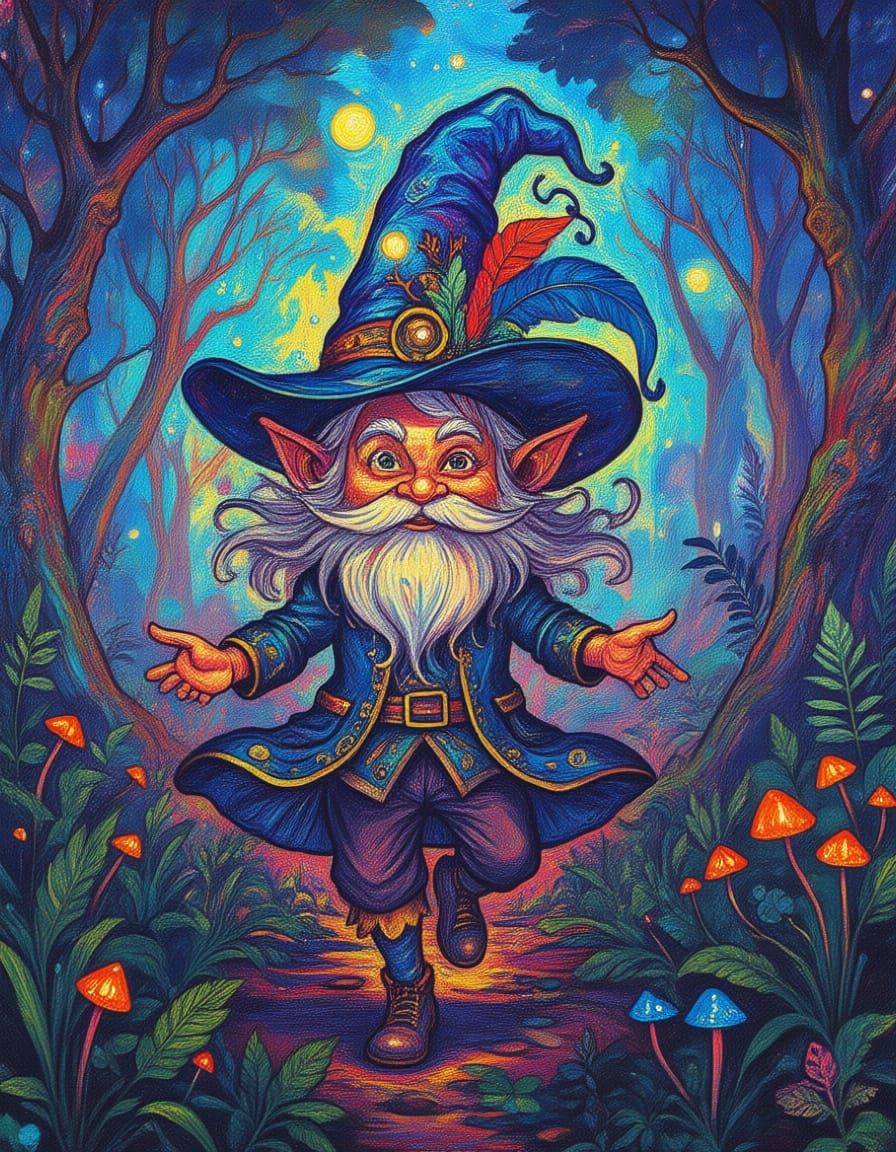 Surreal Inc Painting with Swirls and Vibrant Colors