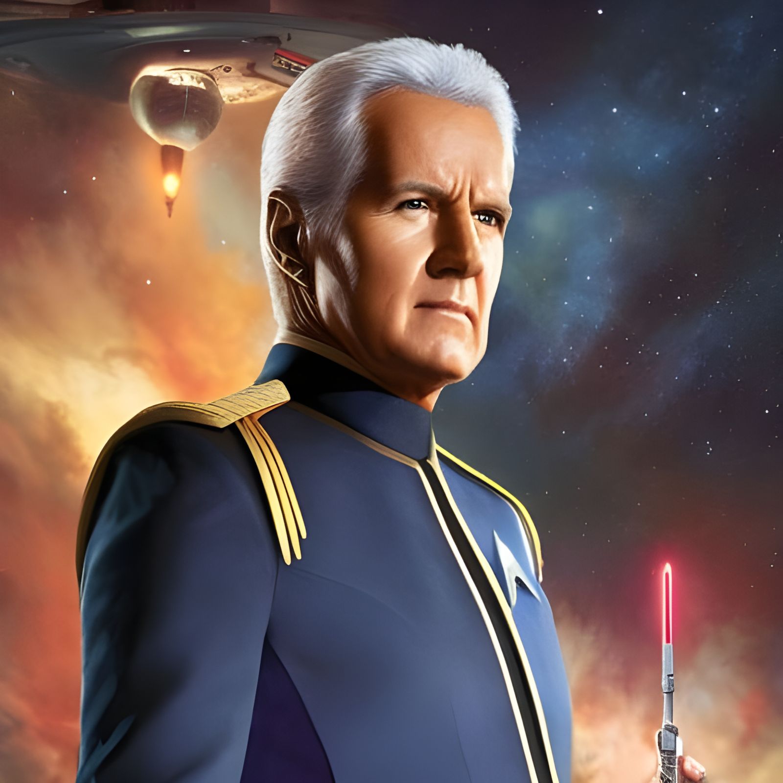 Alex Trebek as Starfleet Officer in 8K