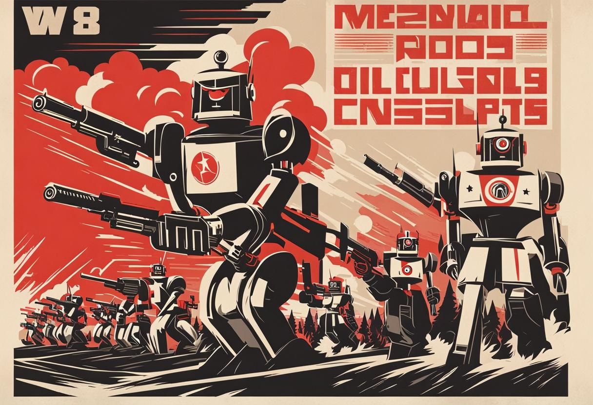 Robots Marching: Constructivist Propaganda Art
