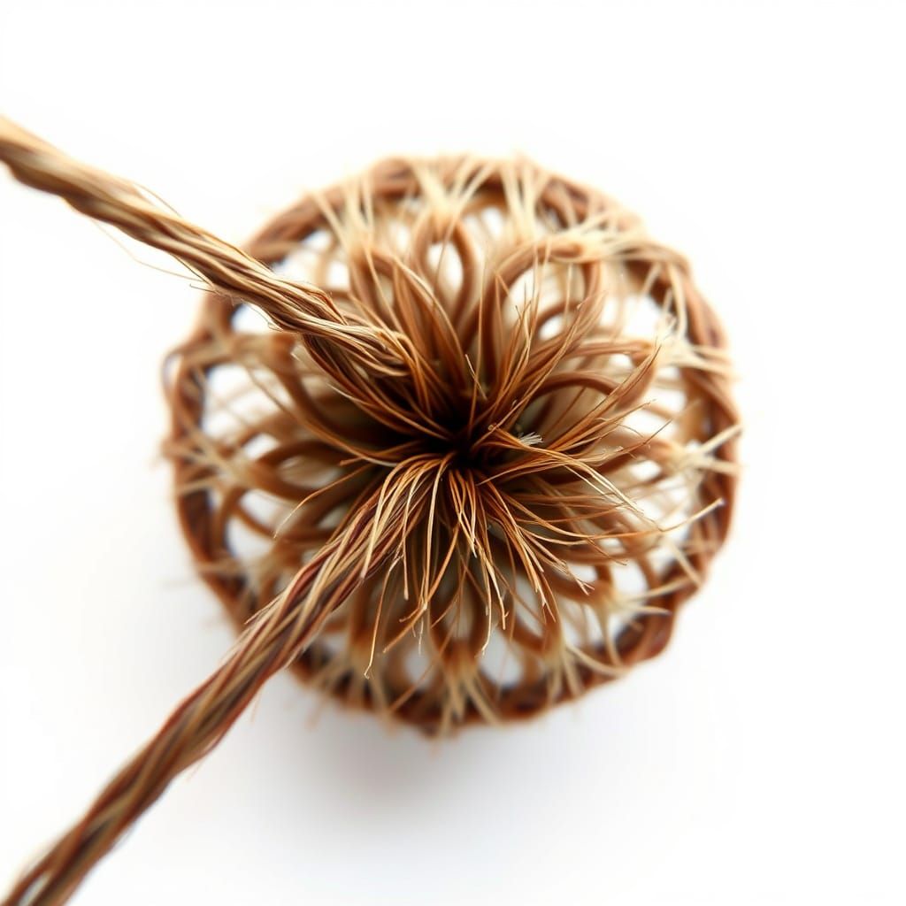 Magnified Thread: Intricate Texture in Industrial Style