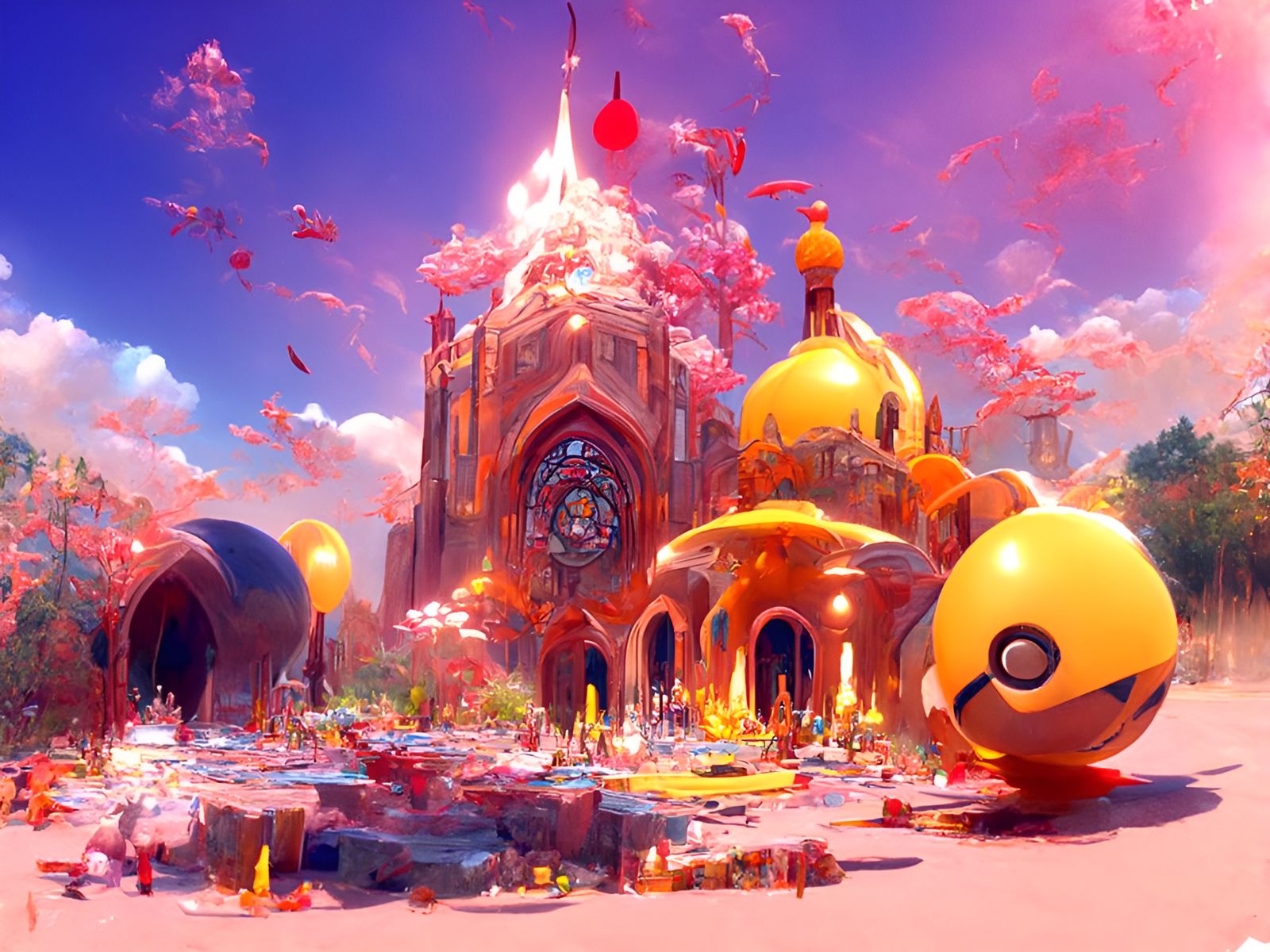 Pokémon Cathedral: Elaborate Interior Architecture