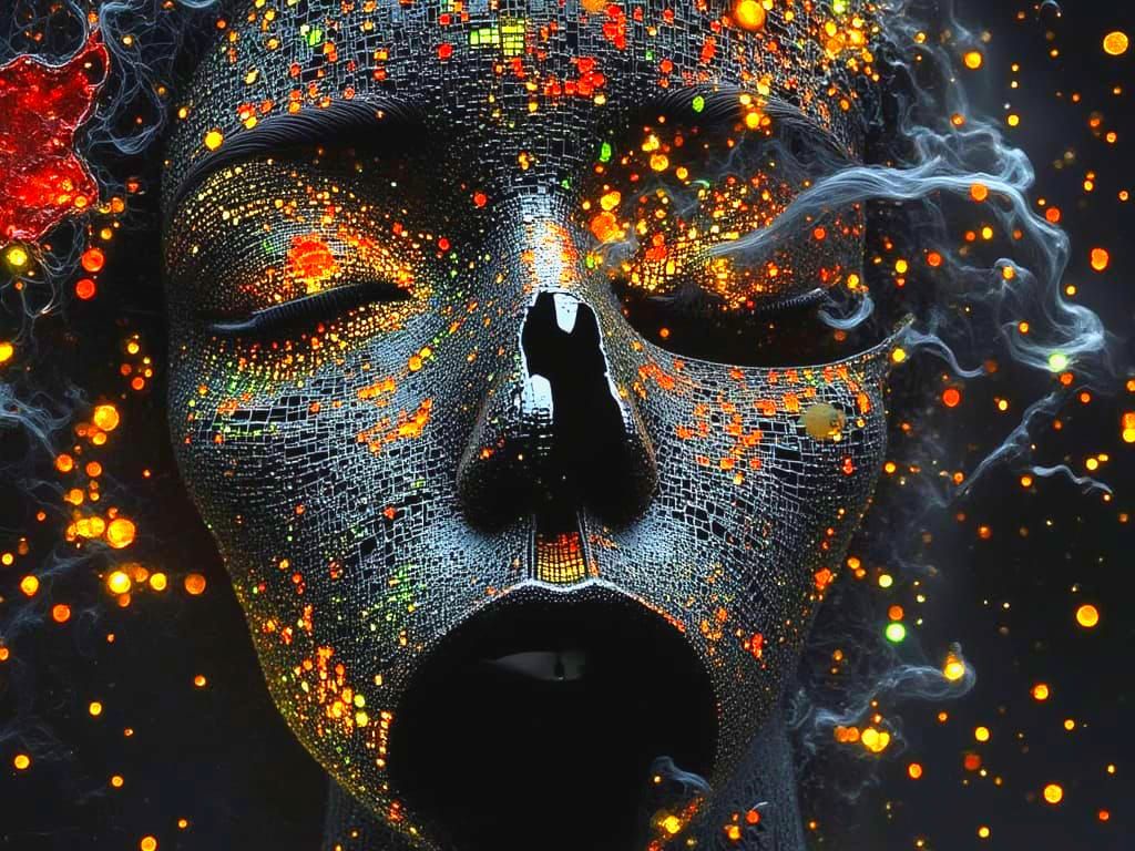 Ethereal Smoke Ghost in Día de Muertos Style