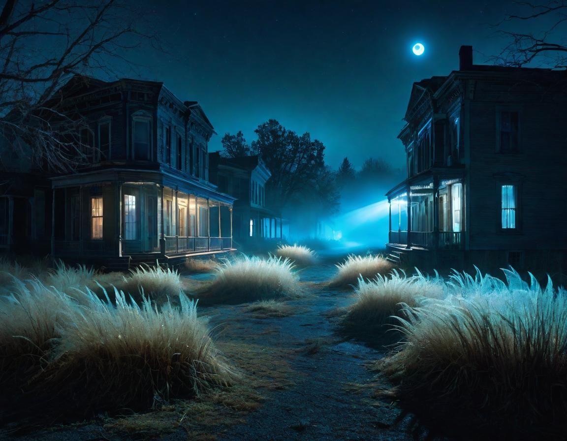 Bioluminescent Apparitions Haunt Abandoned Town