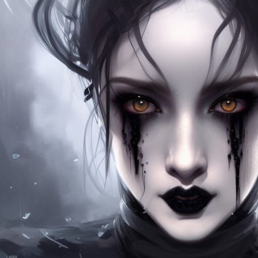 Gothic Girl Portrait in Artstation Style
