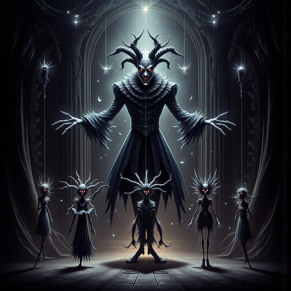 Sinister Jester Puppet Master in Gothic Ballet