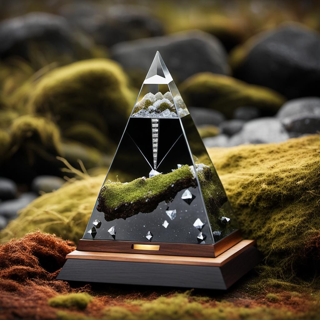 Ornate Metronome in Tundra, Ansel Adams Style