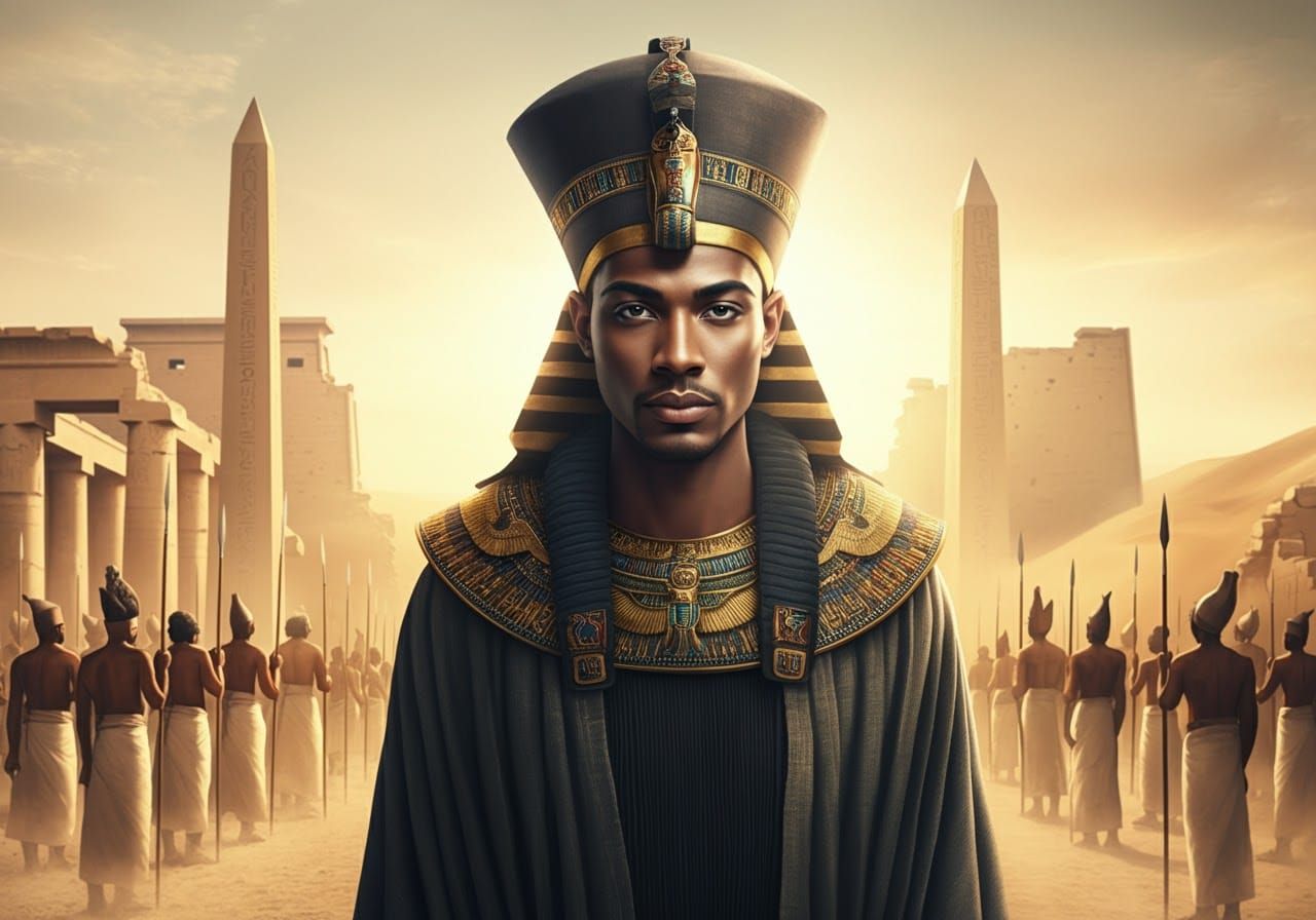 Pharaoh Ramesses II Portrait in Ancient Egypt