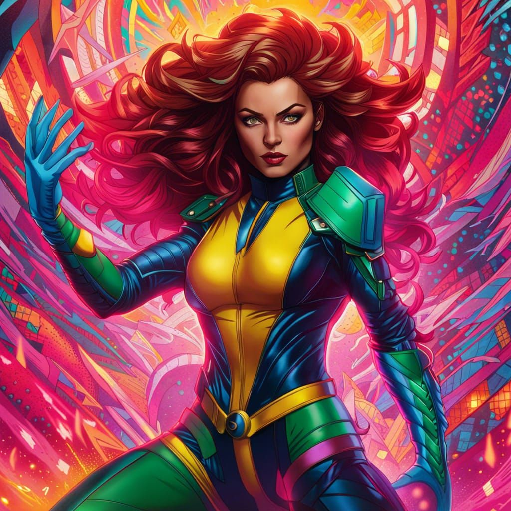 Rogue of X-Men as Digital Art Illustration