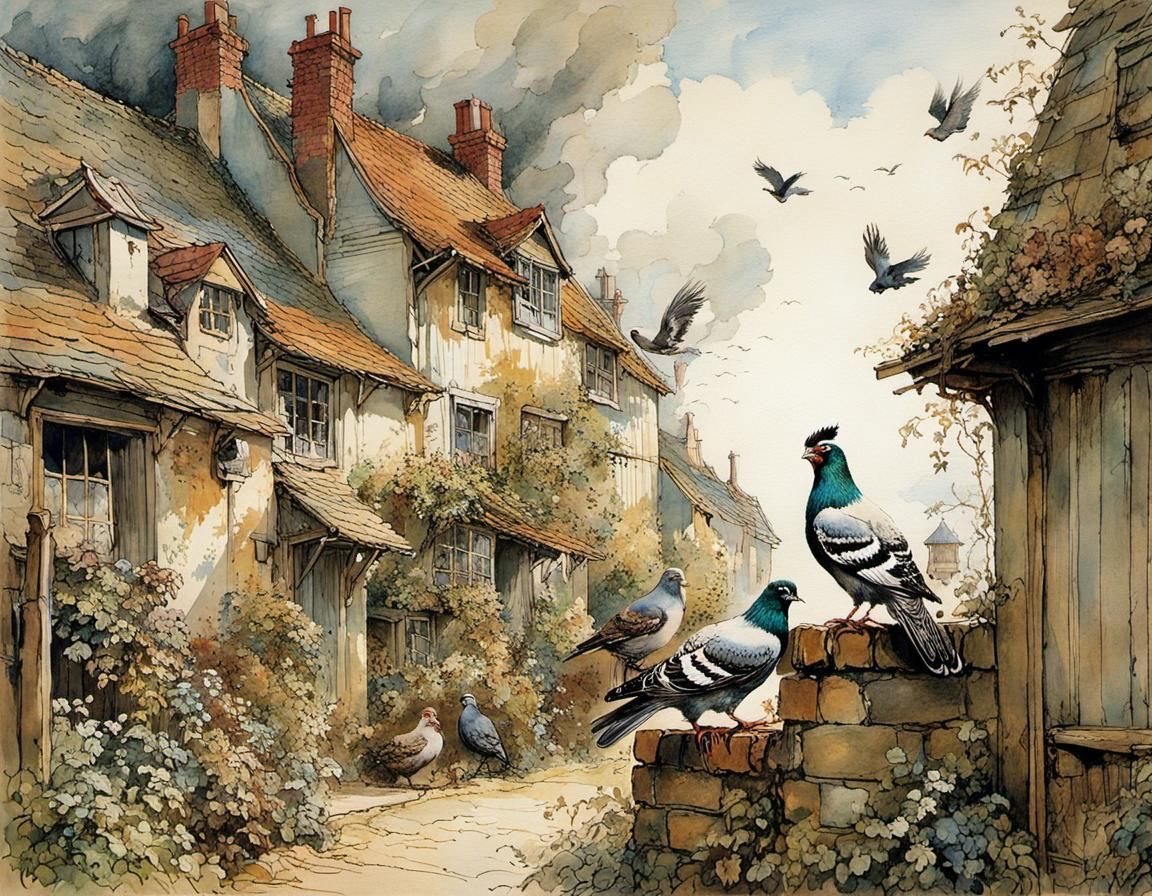 Surreal Townscape Unfolds in the Sunny Afternoon