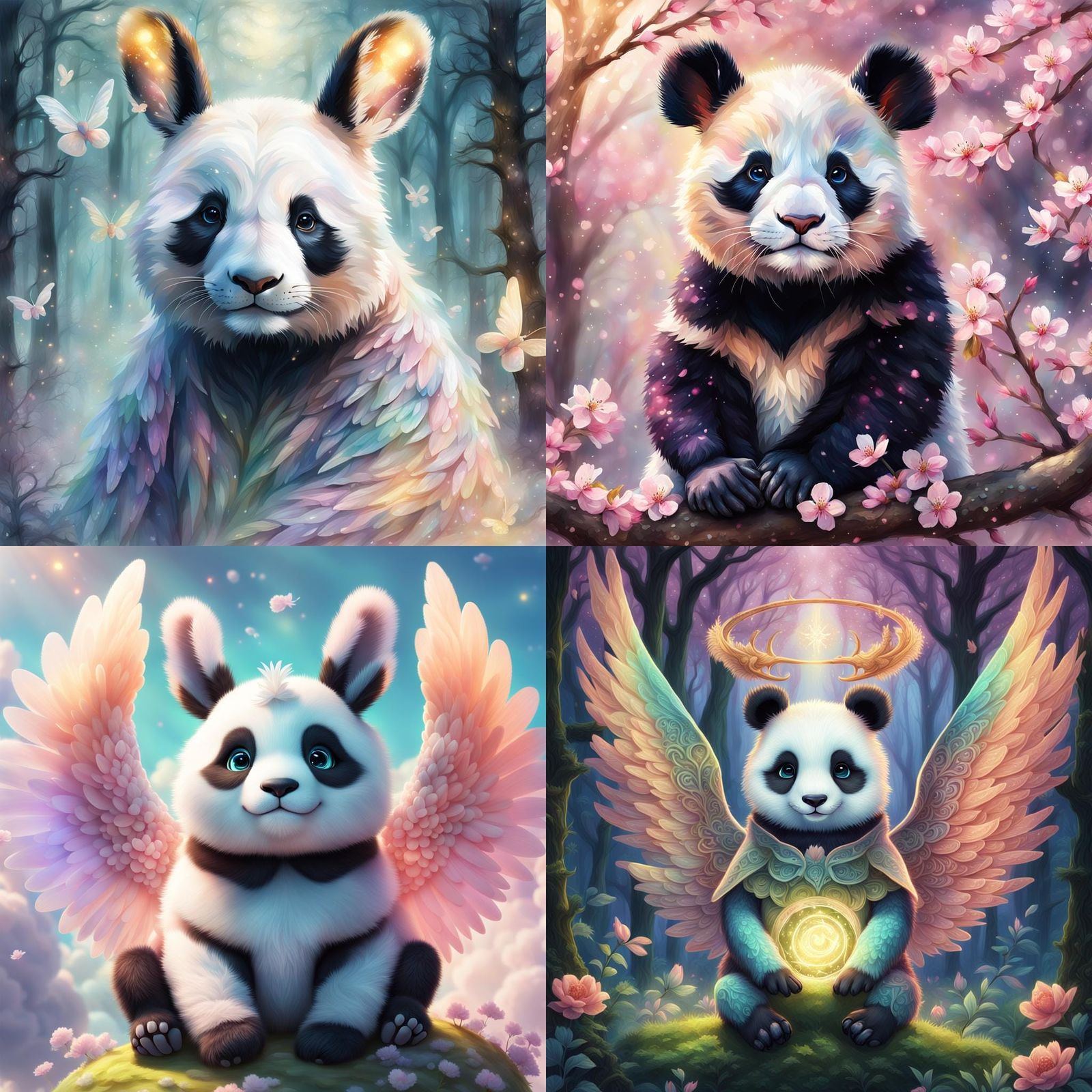 High-Definition Panda Bunny Angel