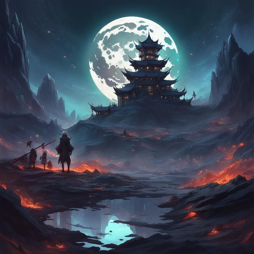 Desolate Moon: Infinite Tsukuyomi Fantasy Art