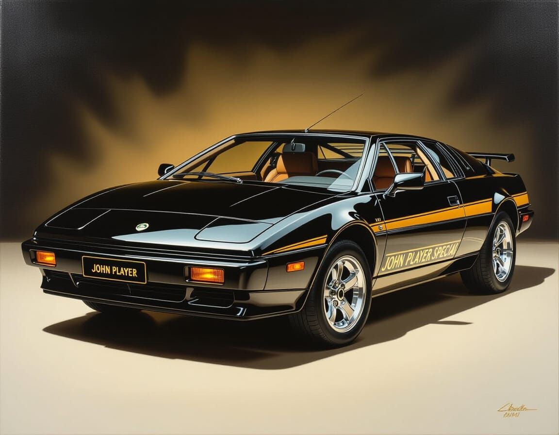 1985 Lotus Esprit Series 3 Car Painting in Caravaggio Style