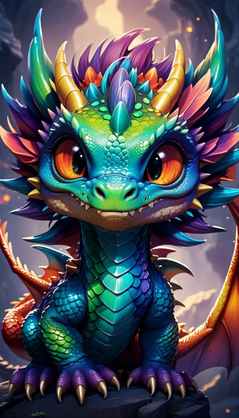 Cute Dragon Generated by AI