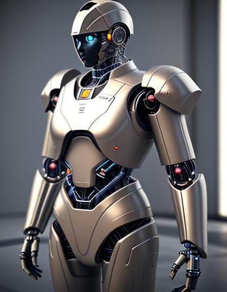 img2img, athletic tone defined tough powerful man with cybernetic helmet, Cinema 4D, Behance HD, polished metal, Unreal ...