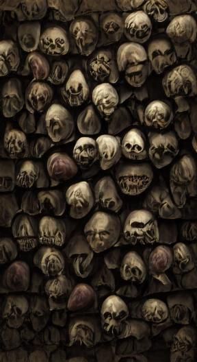 Gothic Vampire Skull Wall