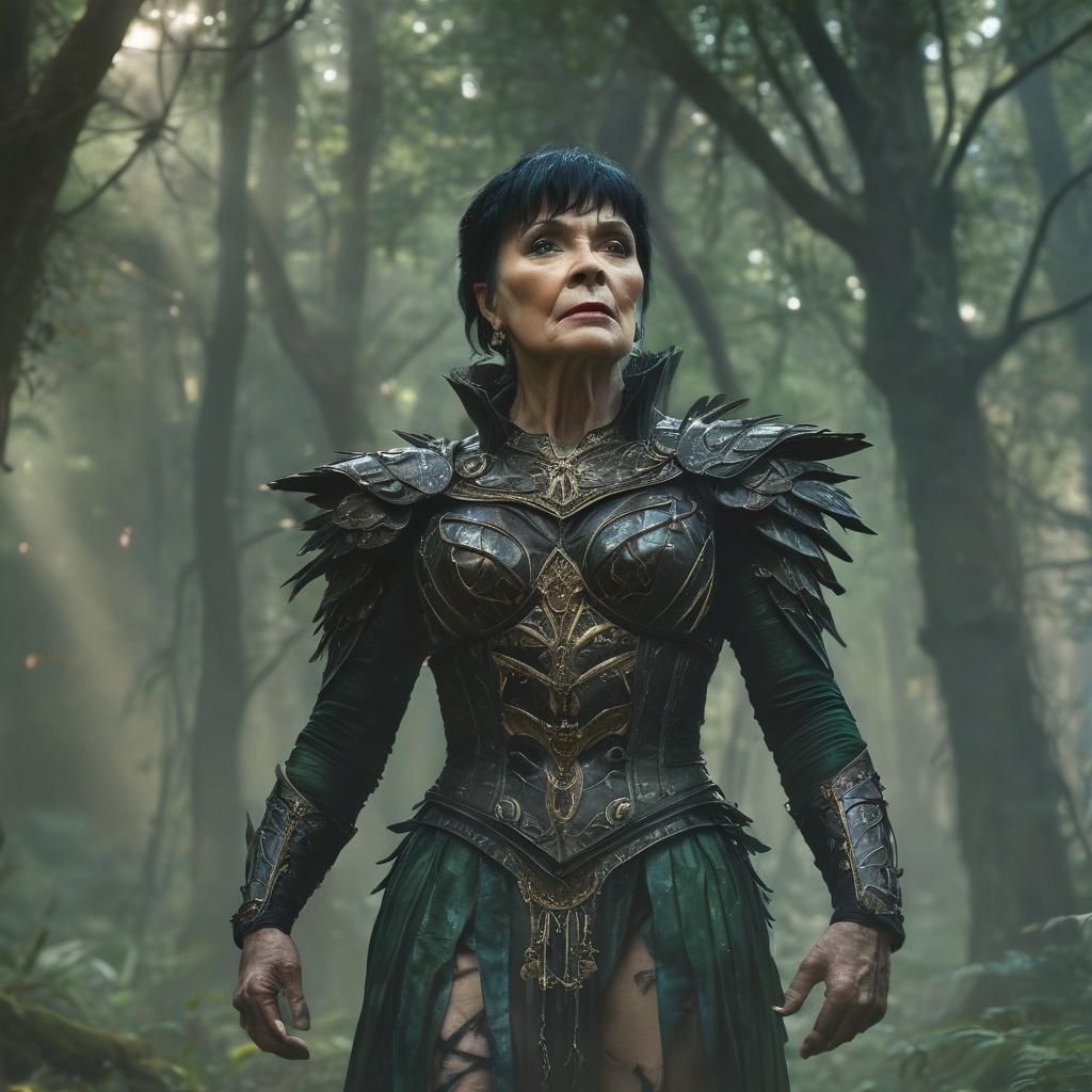 Xena Inspired Character Portrait in Pre-Raphaelite Style