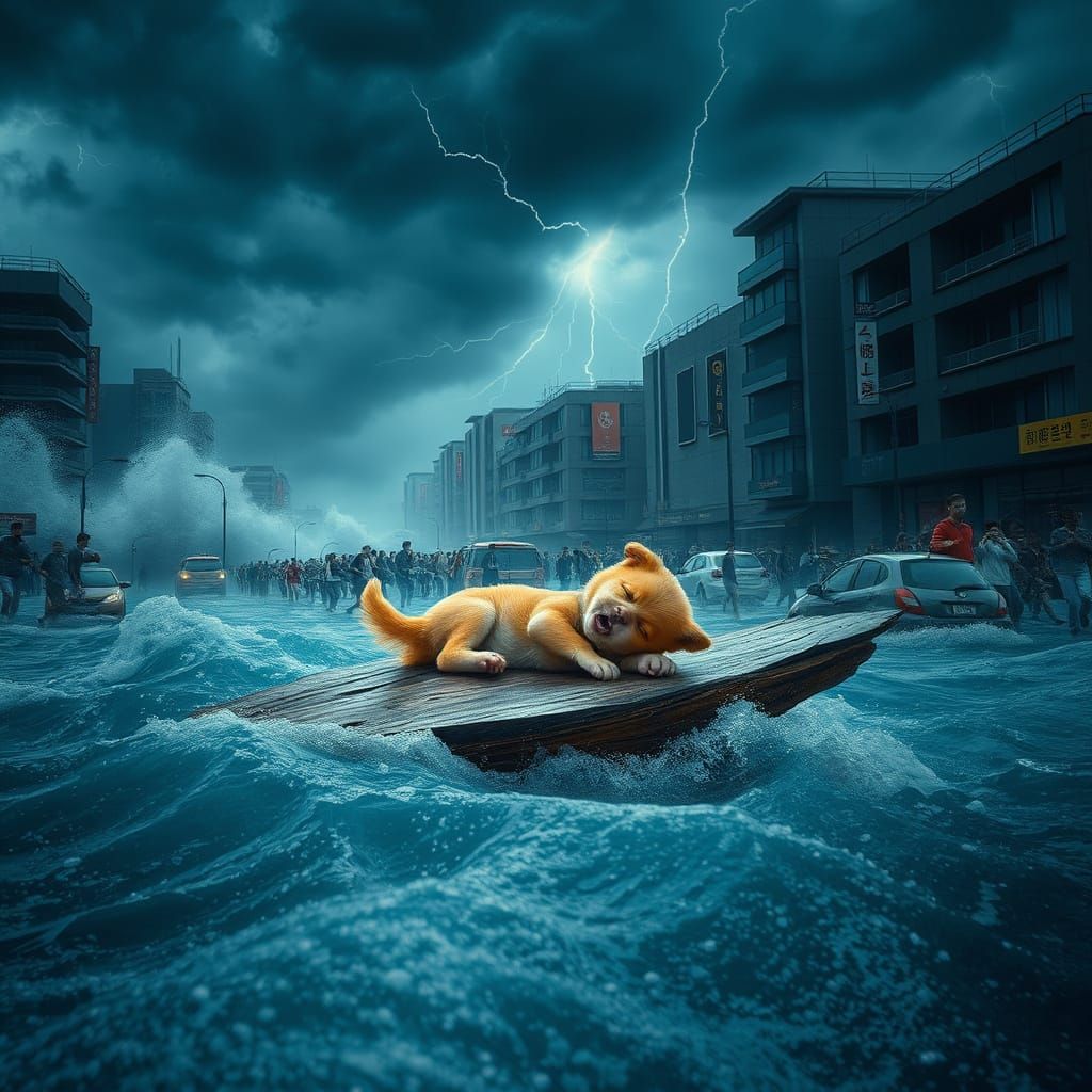 Tsunami Devastation: City in Ruins