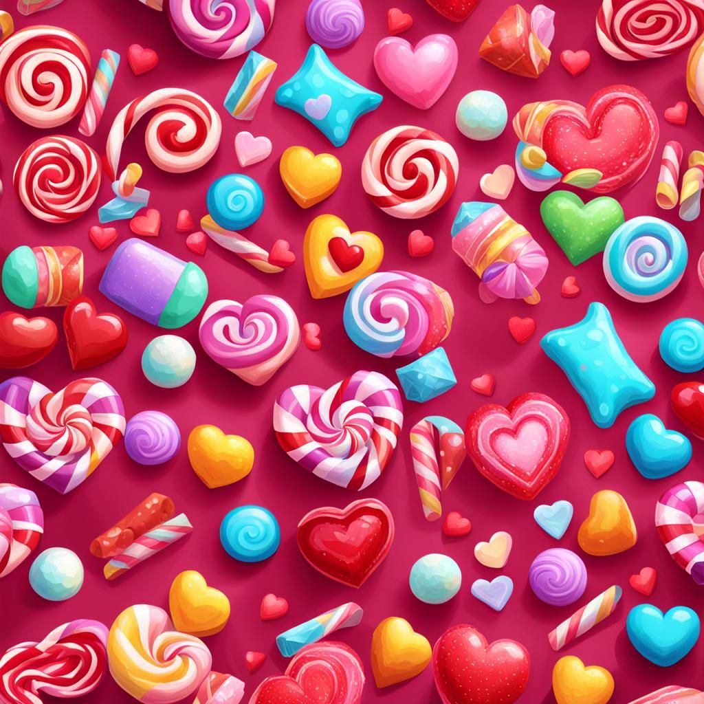 Candy Art Valentine's Day Scene