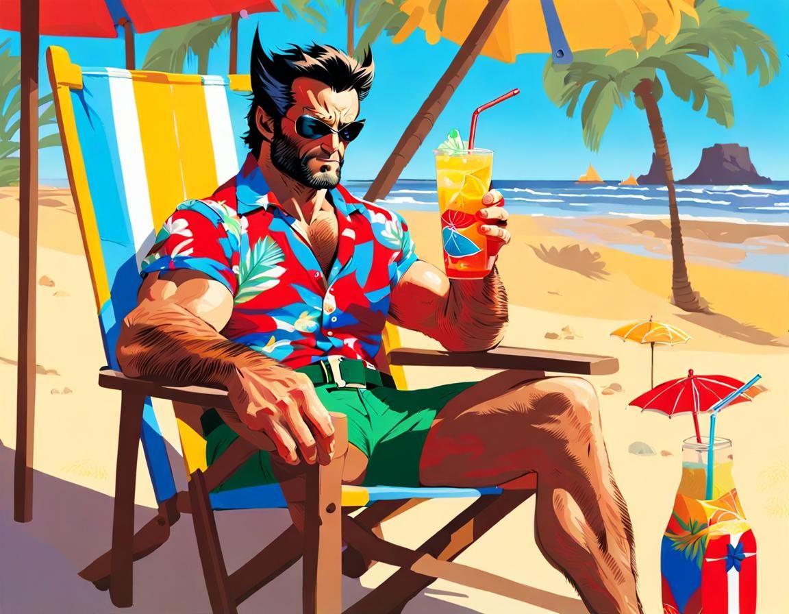 Wolverine's Relaxing Beach Vacation in Gran Canaria