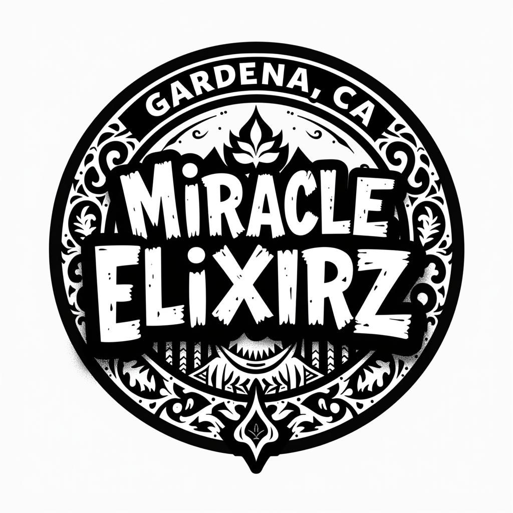 Retro Anime Logo for Miracle Elixirz in 90s Style