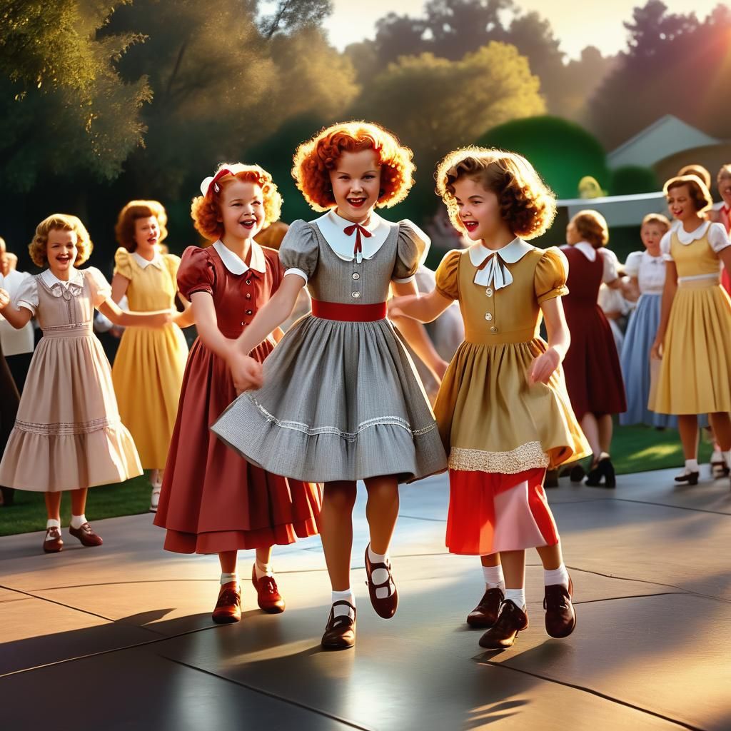 Vintage Hollywood Musical Starlets Dance in Classic Style