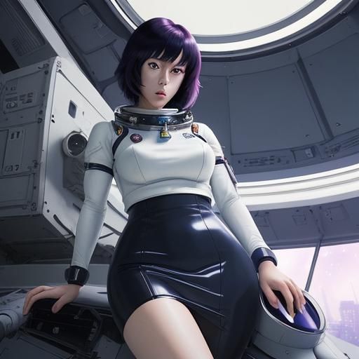 Motoko Kusanagi as Anime-Style Astronaut