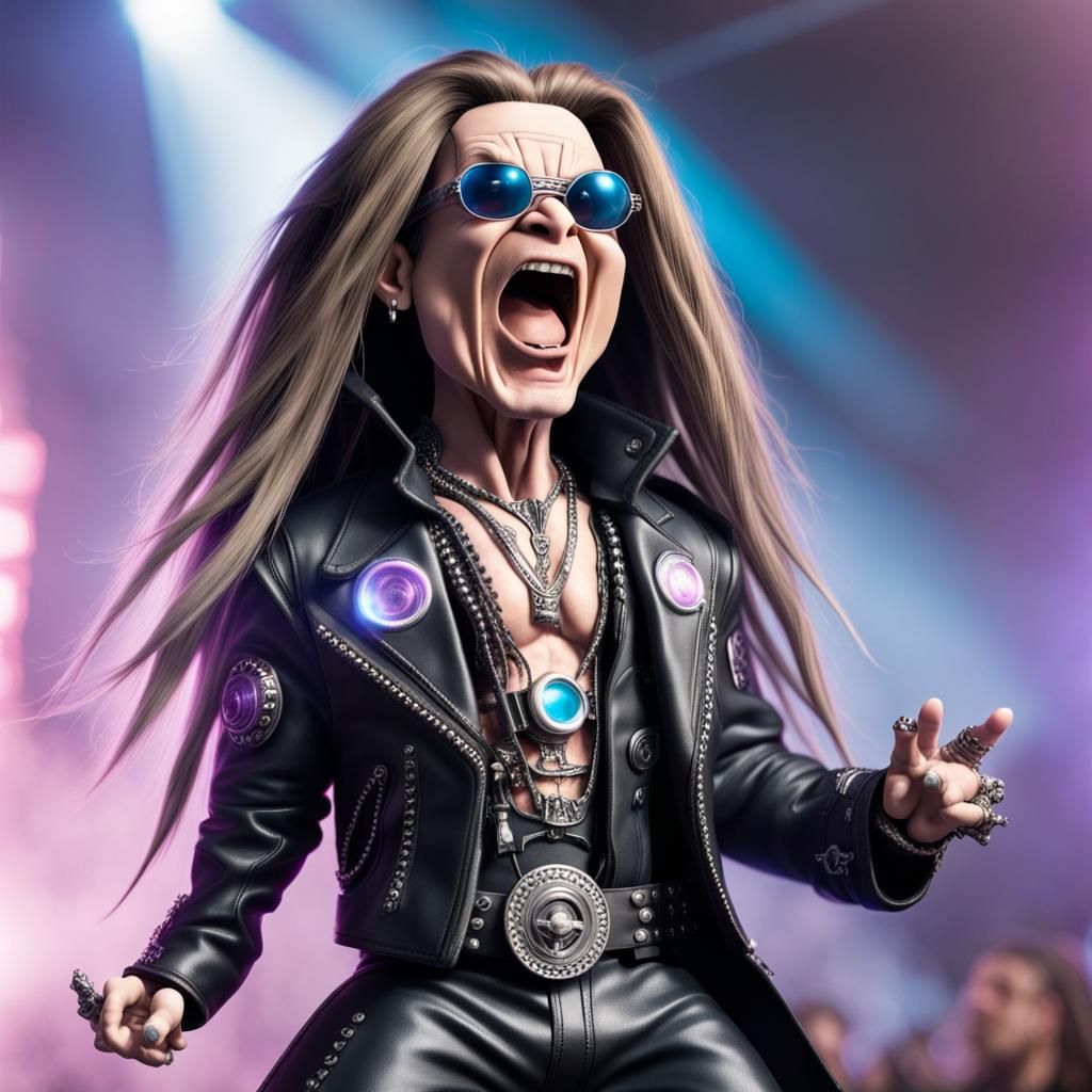 Ozzy Osbourne Bratz Doll in Cyberpunk Style