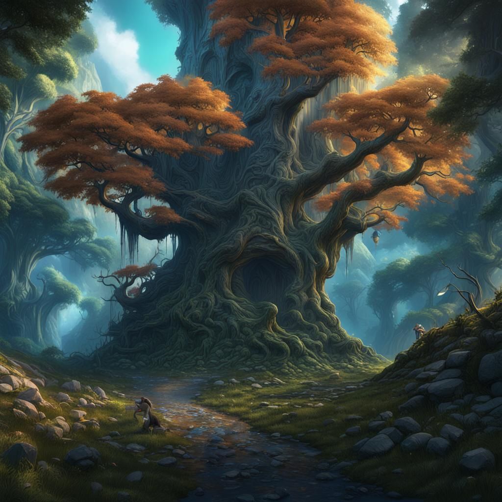 Enchanted Forest: Detailed Fantasy Concept Art