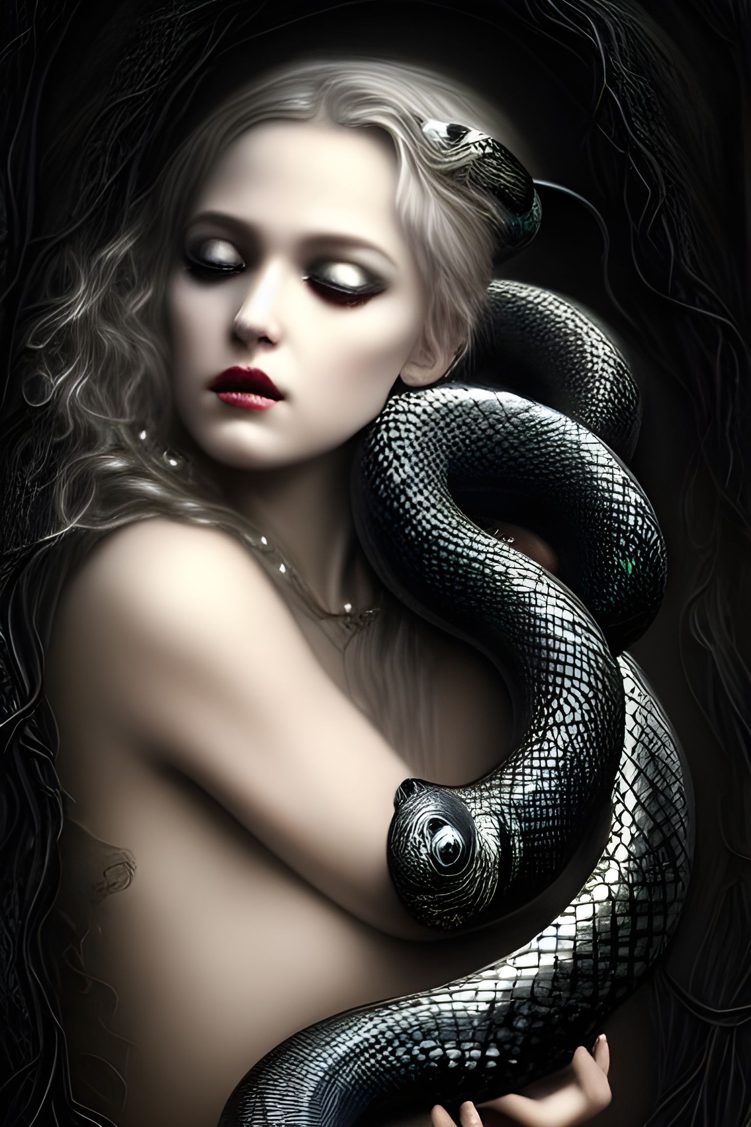 Goddess of Poison in Detailed 3D Rendering