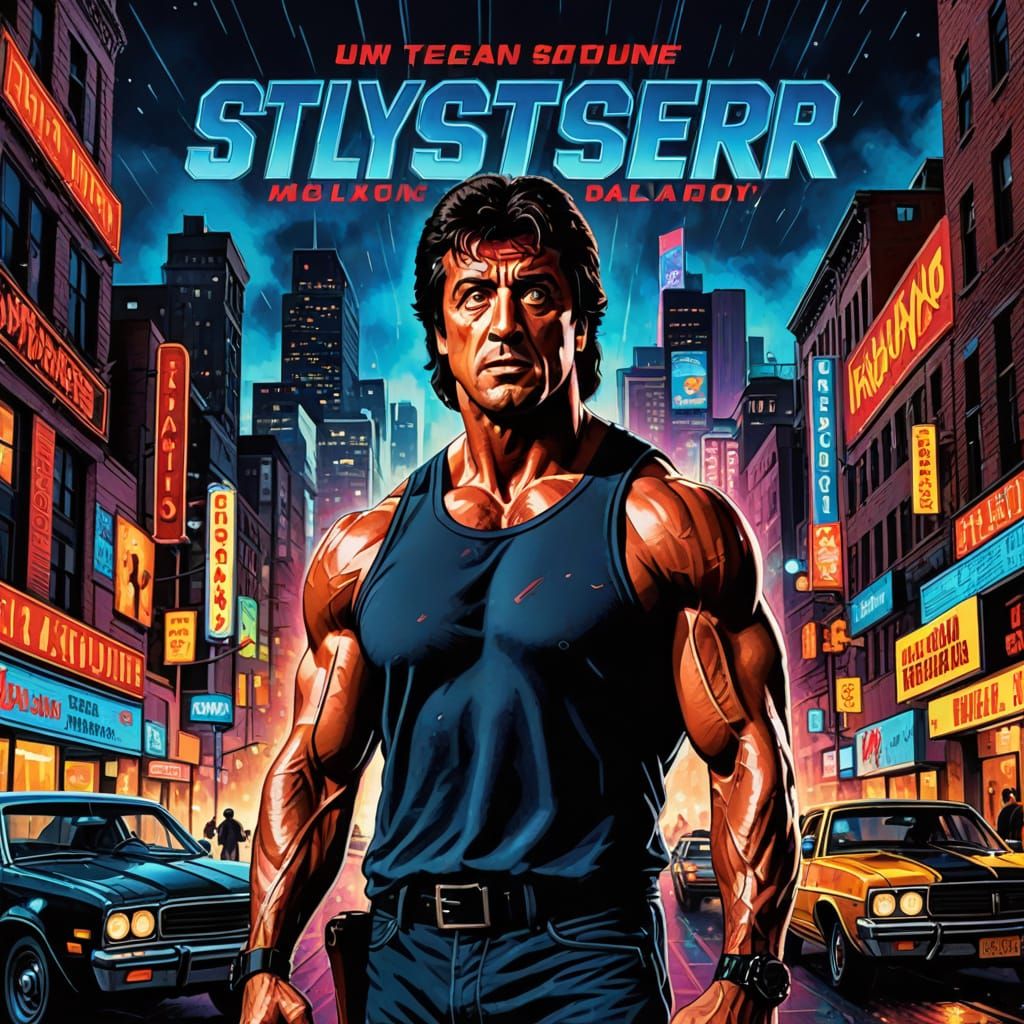 Sylvester Stallone's Iconic Film Collection in a Realistic H...